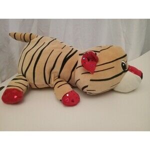 Hug & Luv Valentine Tiger Red Heart Love Plush Stuffed Animal